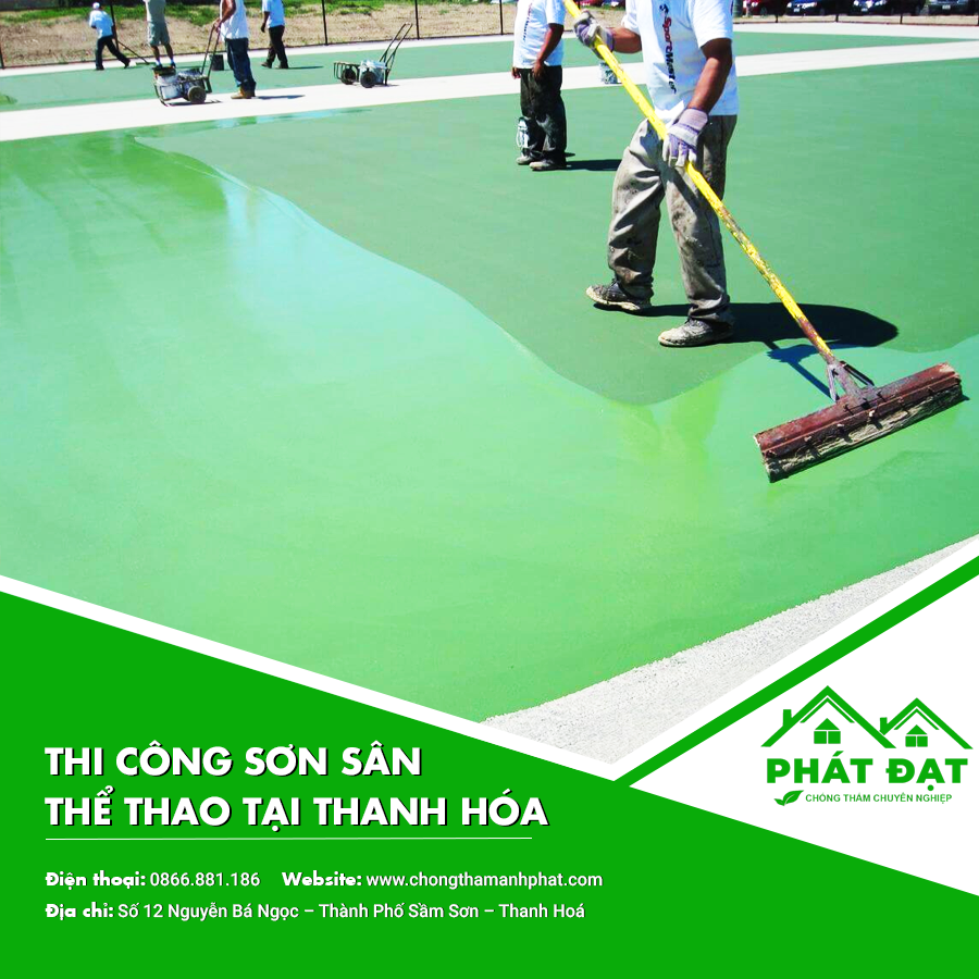 thi công sơn sân thể thao tại Thanh Hóa